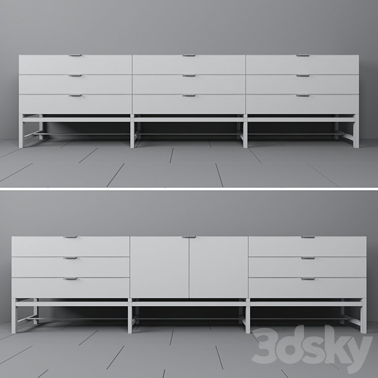 Minotti. Harvey horizontal sideboard 3DS Max - thumbnail 2