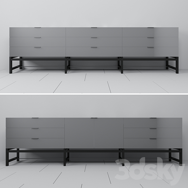 Minotti. Harvey horizontal sideboard 3DSMax File - thumbnail 1