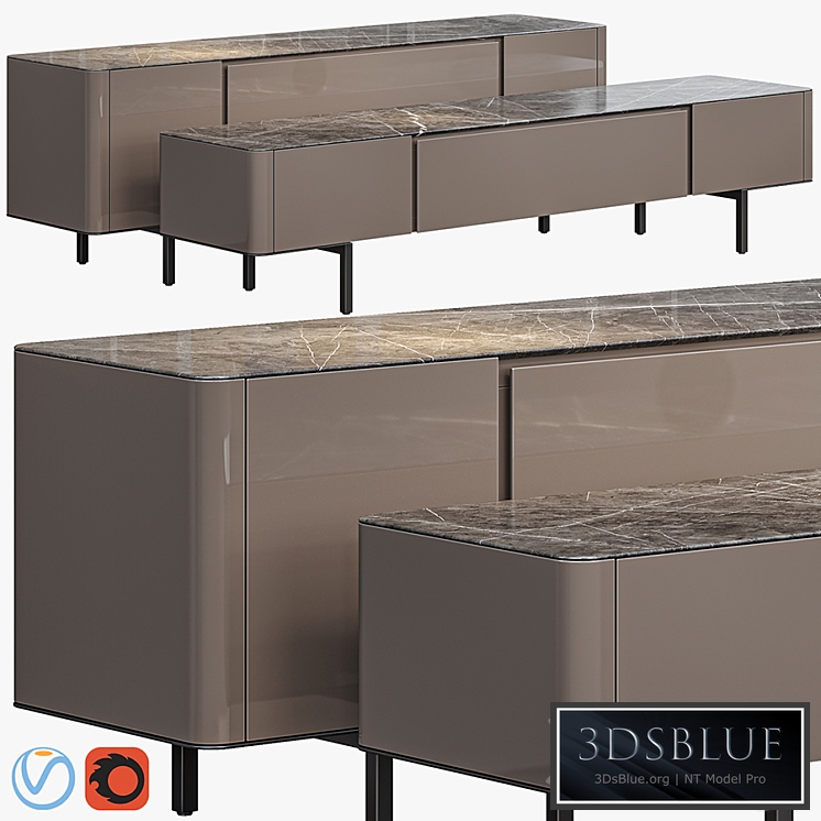 Minotti Lou Sideboard 2020 3DS Max - thumbnail 3