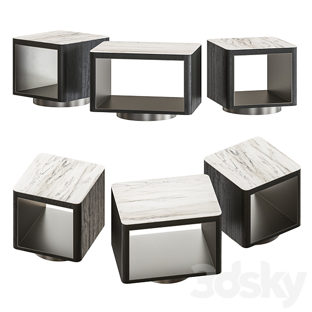 Minotti Milton Bedside Tables 3DSMax File - thumbnail 1