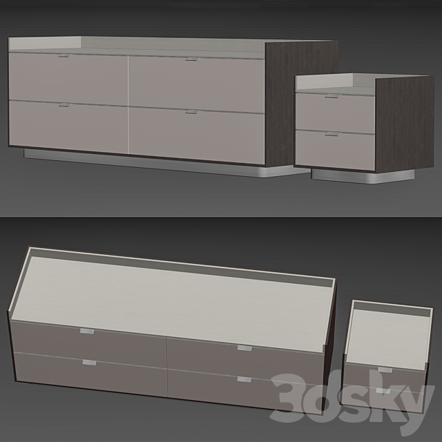 Minotti nightstand and chest of drawers 3DSMax File - thumbnail 5