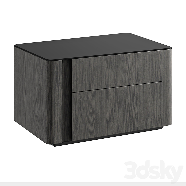 Minotti nightstand LOU 3DS Max Model - thumbnail 2