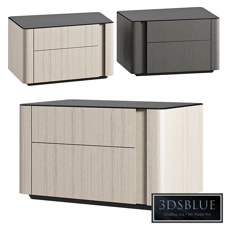 Minotti nightstand LOU 3DS Max - thumbnail 3