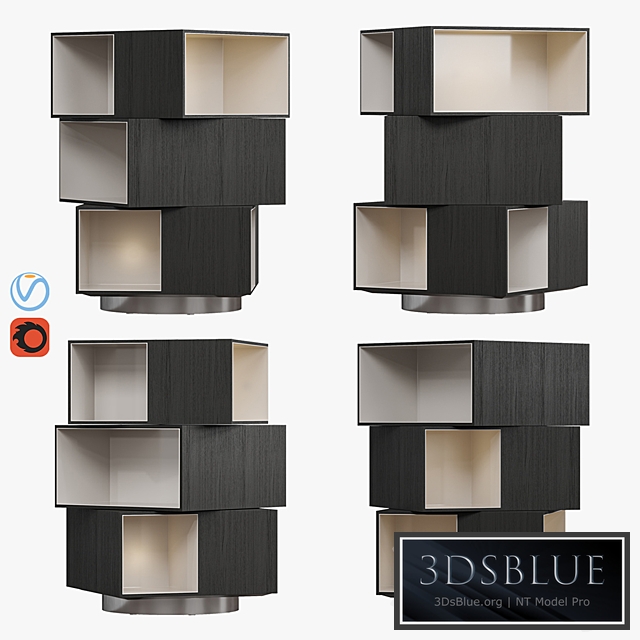 MINOTTI PAGE BOOKCASE 3DS Max - thumbnail 3