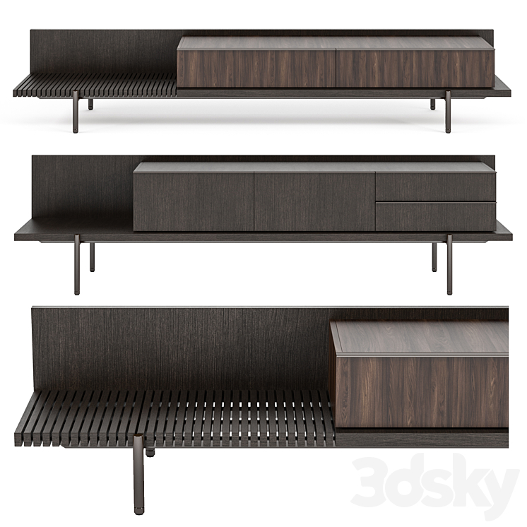 Minotti Superquadra 3DS Max Model - thumbnail 1