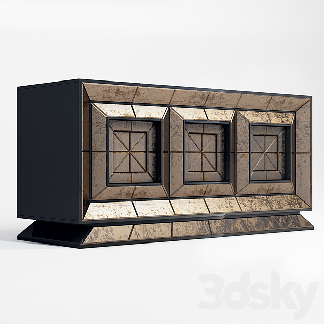 Mirrored Cupboard AV-01003 3DSMax File - thumbnail 1