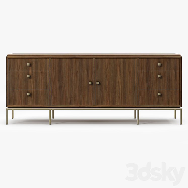 Mitchel Gold & Bob Williams Vandyke Drawer Door Chest 3DS Max - thumbnail 1