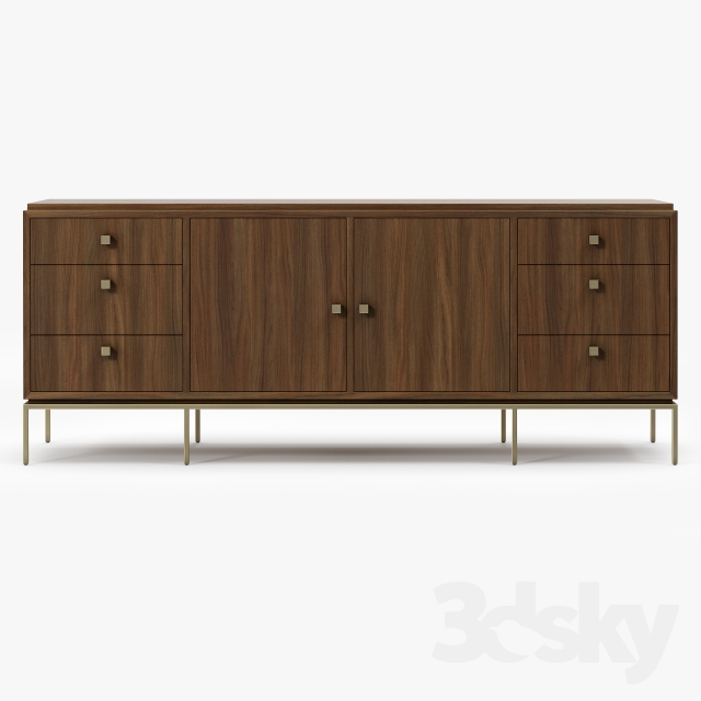 Mitchel Gold & Bob Williams Vandyke Drawer Door Chest 3DS Max - thumbnail 3