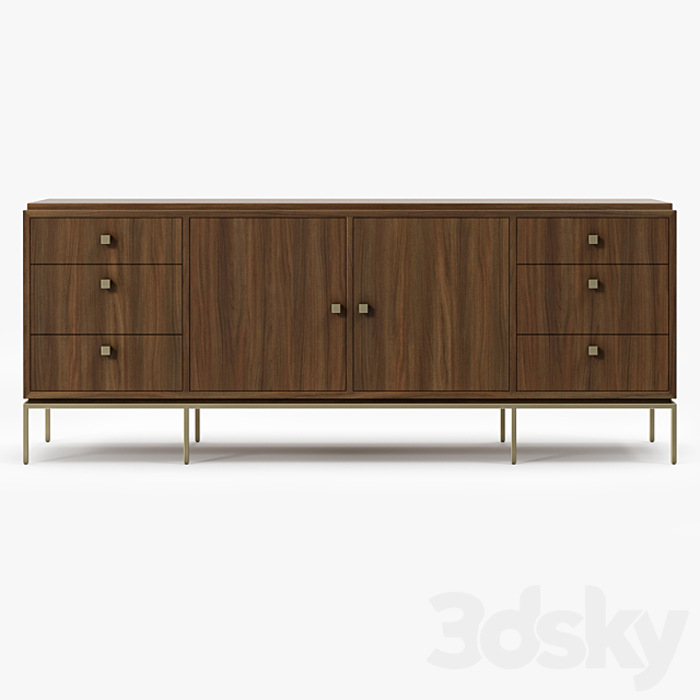 Mitchel Gold & Bob Williams Vandyke Drawer Door Chest 3DSMax File - thumbnail 1