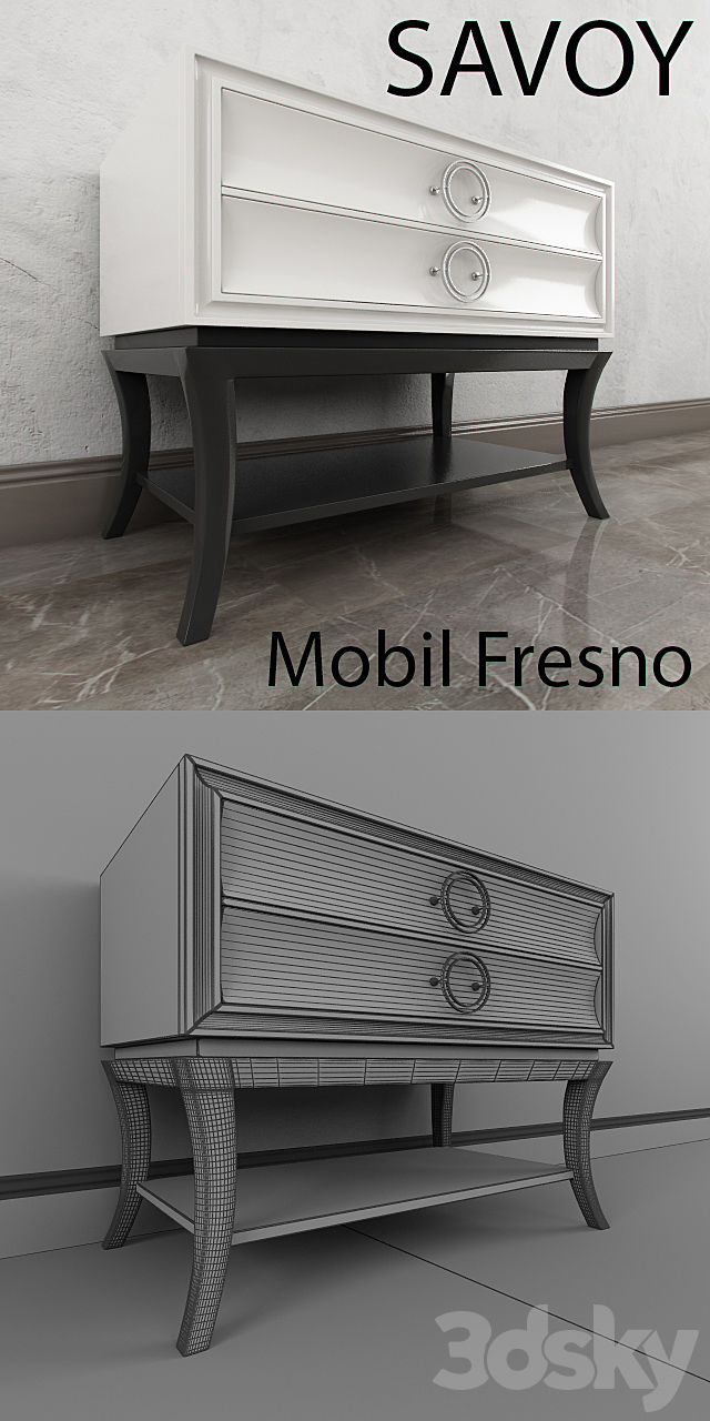 Mobil Fresno_savoy_bollard 3DSMax File - thumbnail 2