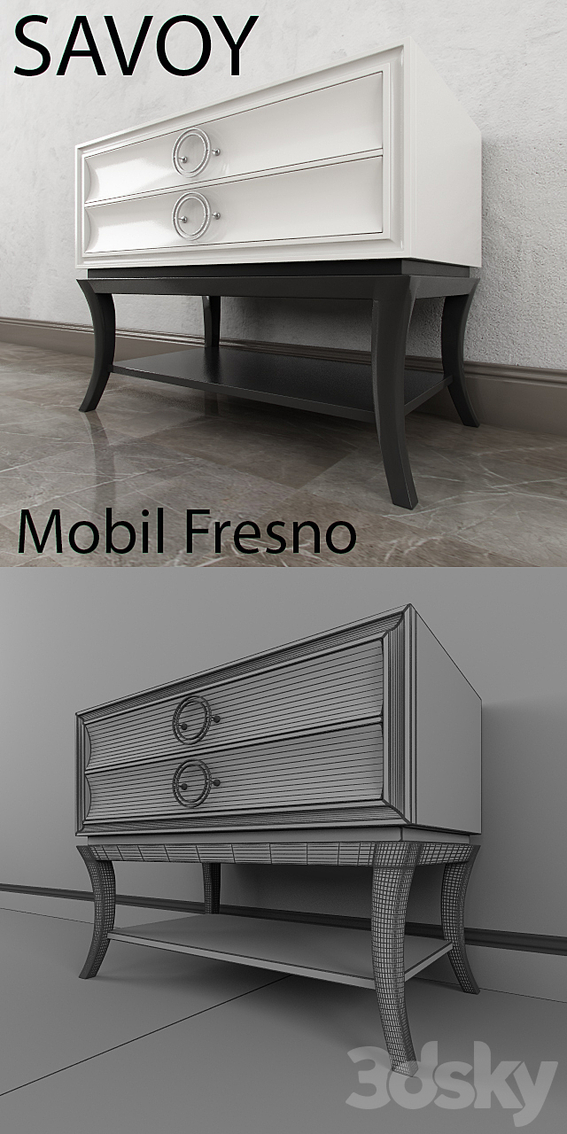 Mobil Fresno_savoy_bollard 3DSMax File - thumbnail 3