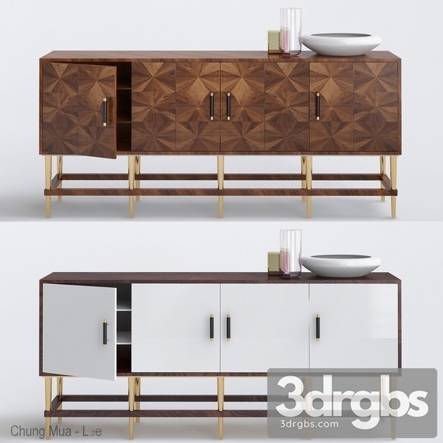 Modern Dining Room Buffets 3dsmax Download - thumbnail 1