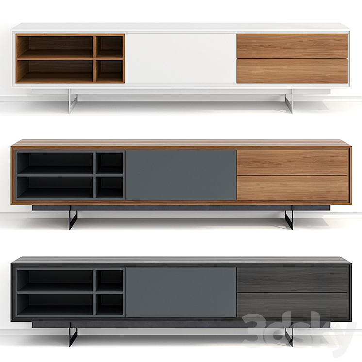 Modloft Baxter Media Cabinet 3DS Max - thumbnail 1