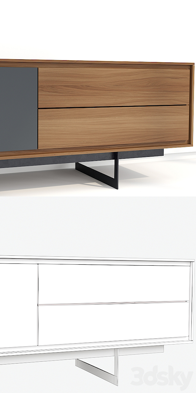 Modloft Baxter Media Cabinet 3DS Max - thumbnail 2