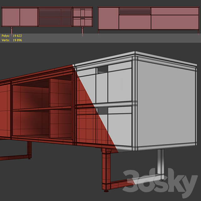 Moniz. Darwin. sideboard. tvstand by Xooon 3DSMax File - thumbnail 4