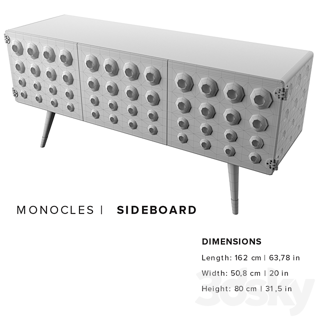 Monocles sideboard 3DSMax File - thumbnail 3