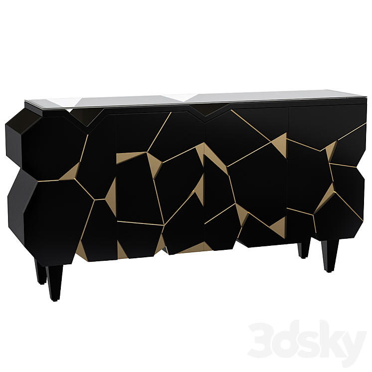 Mosaik Chest of drawers 3DS Max Model - thumbnail 1