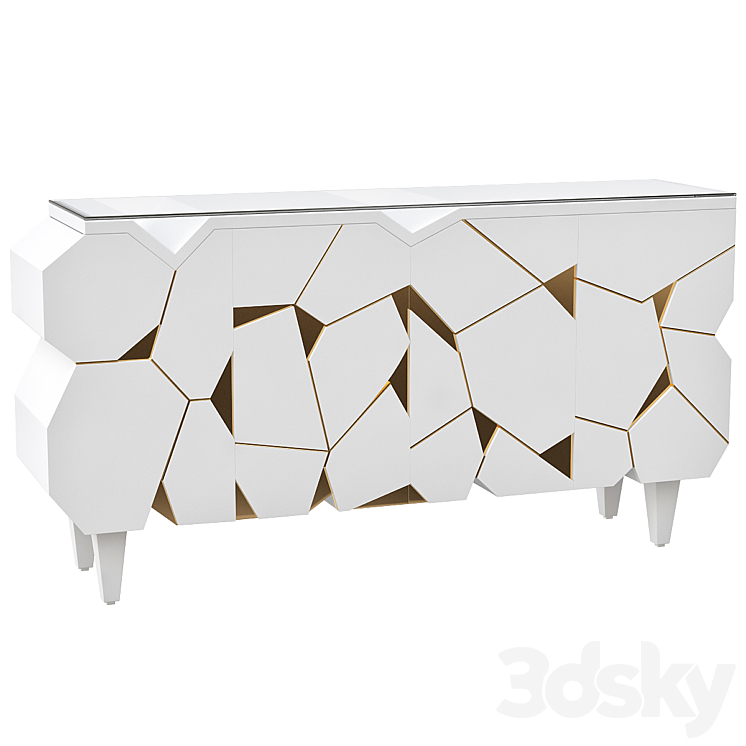 Mosaik Chest of drawers 3DS Max Model - thumbnail 2