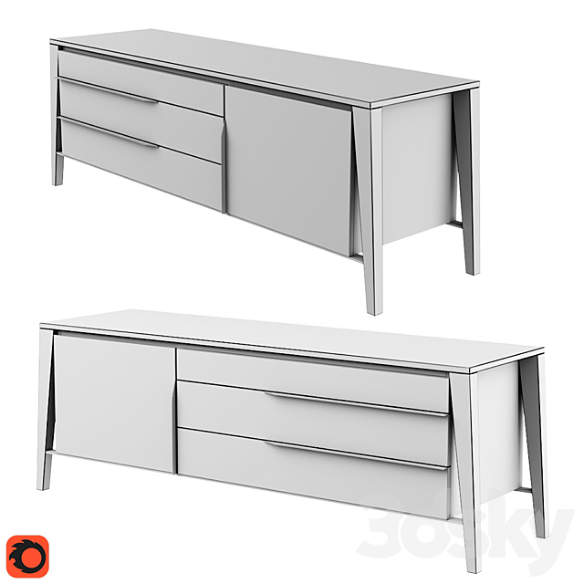 Natuzzi Euclide Sideboard 3DSMax File - thumbnail 3