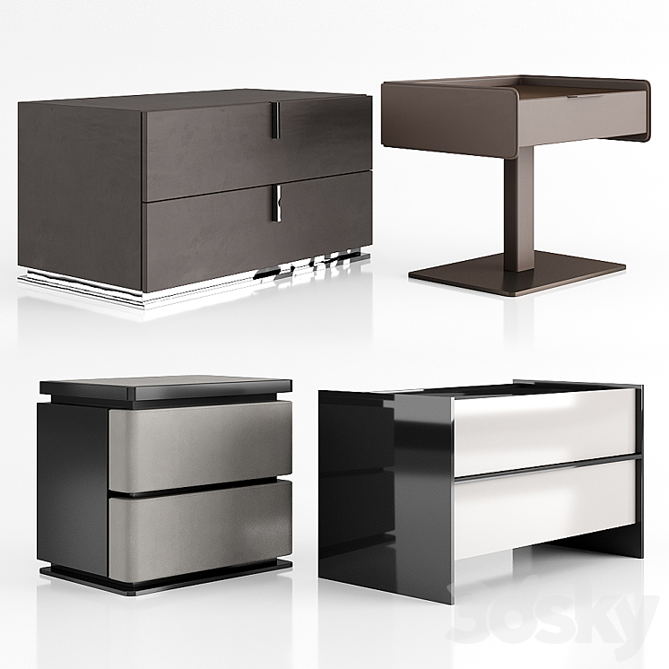 Nightstand collection 3DS Max - thumbnail 2