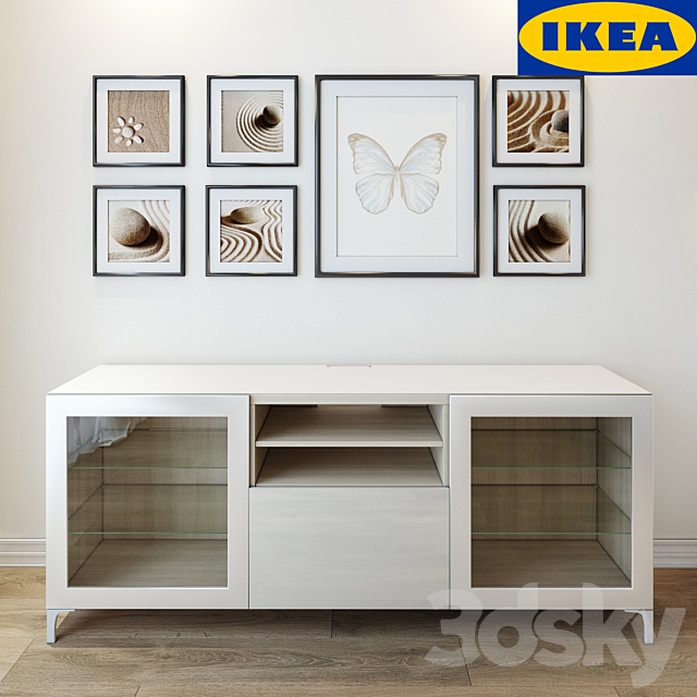 Nightstand IKEA BESTO with pictures 3DSMax File - thumbnail 1