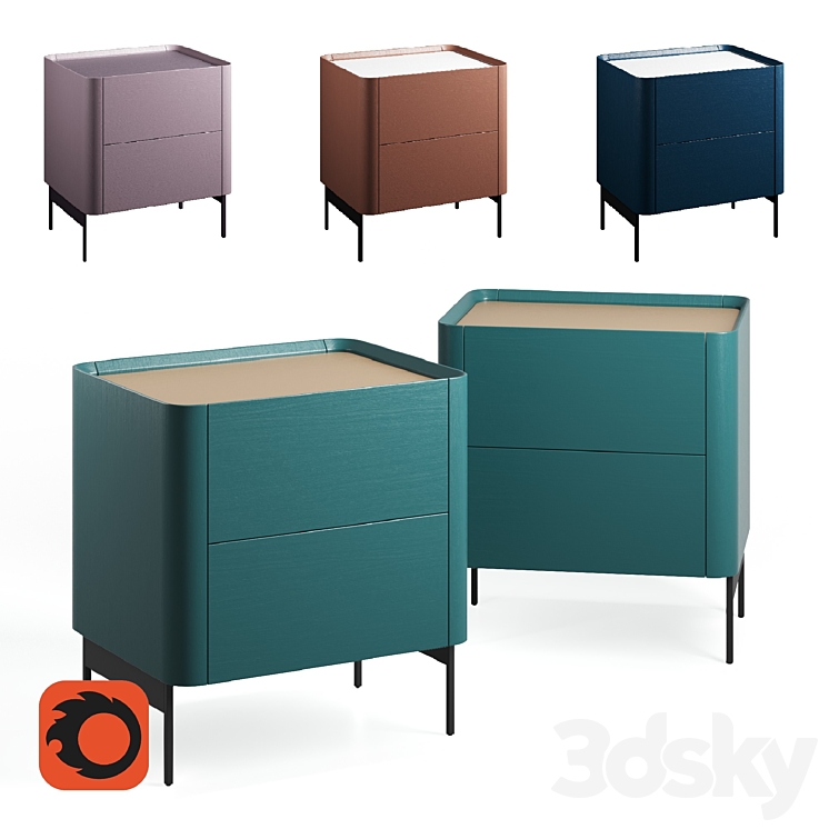 Nightstand Iris Modern 3DS Max - thumbnail 1