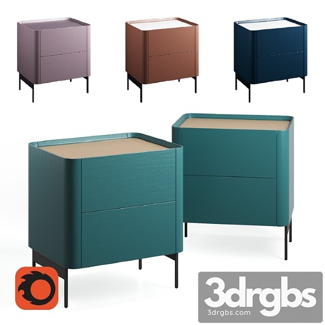 Nightstand Iris Modern 3dsmax Download - thumbnail 1