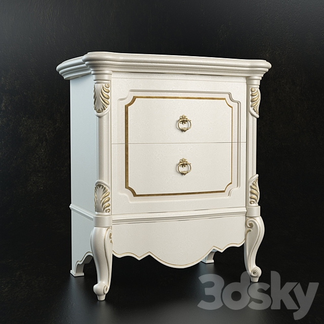 Nightstand Treci Cecchini Victoria Stucco 3DSMax File - thumbnail 1