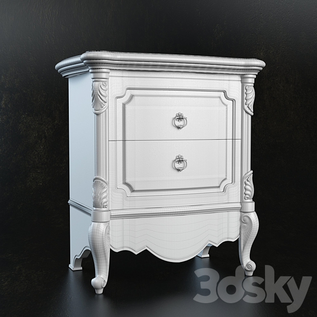 Nightstand Treci Cecchini Victoria Stucco 3DSMax File - thumbnail 2