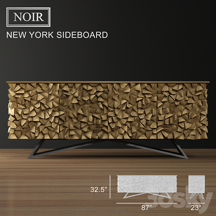 NOIR NEW YORK SIDEBOARD 3DS Max - thumbnail 1