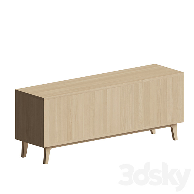 Nord Low 2 Door Sideboard 3DSMax File - thumbnail 2