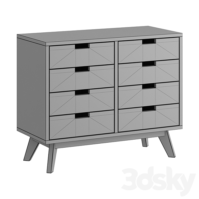 Nordic chest of drawers 3DSMax File - thumbnail 5