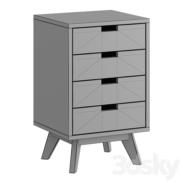 Nordic chest of drawers 3DSMax File - thumbnail 7