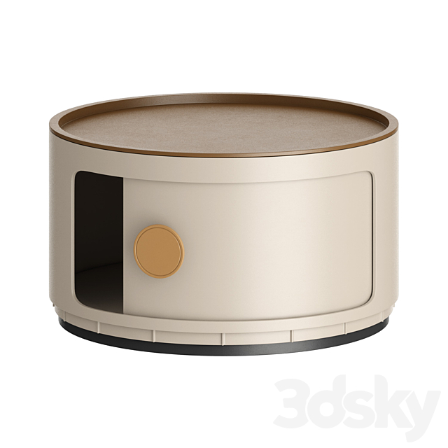 Nordic round bedside table 3DSMax File - thumbnail 4