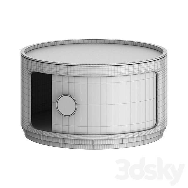 Nordic round bedside table 3DSMax File - thumbnail 5