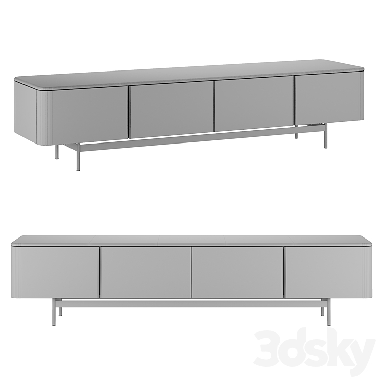 Norman TV Cabinet by Laskasas 3DS Max - thumbnail 2