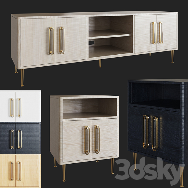 Odetta Media Console & Nightstand 3DSMax File - thumbnail 1