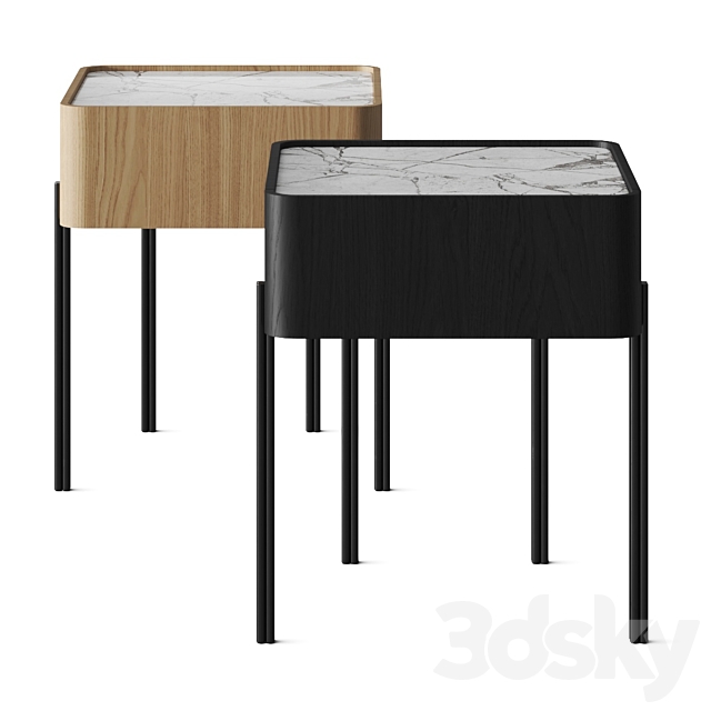 Olivia Stone Bedside Table 3ds Max - thumbnail 1