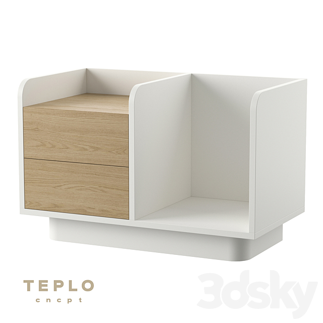 OM Bedside table SIX from TEPLO CNCPT 3DS Max Model - thumbnail 2