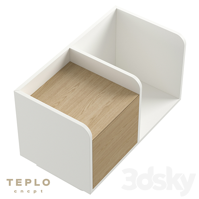 OM Bedside table SIX from TEPLO CNCPT 3DS Max Model - thumbnail 4