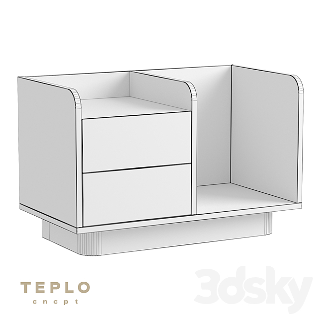 OM Bedside table SIX from TEPLO CNCPT 3DS Max Model - thumbnail 5