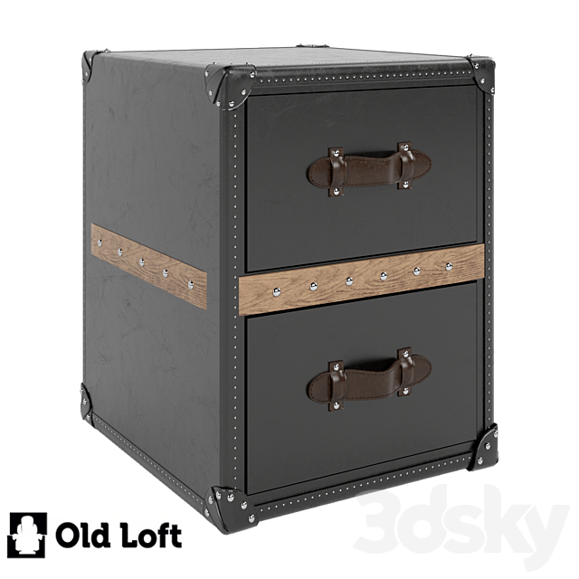 OM Cabinet Art Metal Black Steel in loft style 3DS Max Model - thumbnail 3