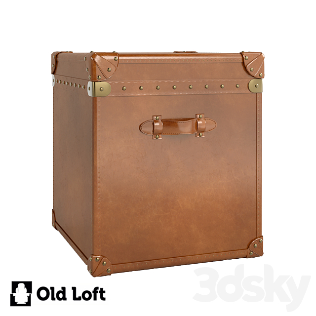 OM Chest Zorro Cow Leather and Canvas 3DS Max Model - thumbnail 3