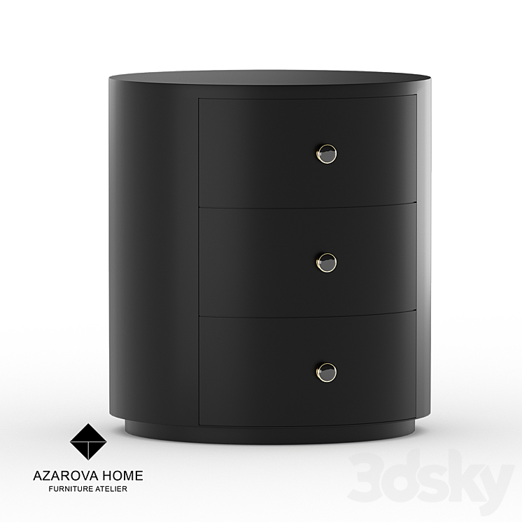 OM Curbstone Azarova Home bedside table Miro 3DS Max - thumbnail 1