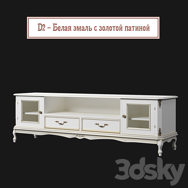 OM Ravanti – TV Stand №3 3DS Max Model - thumbnail 2