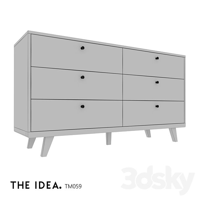 OM THE-IDEA chest of drawers THIMON 059 3DS Max Model - thumbnail 4