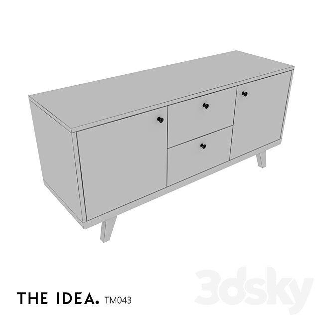 OM THE-IDEA TV stand THIMON 043 3DS Max Model - thumbnail 4