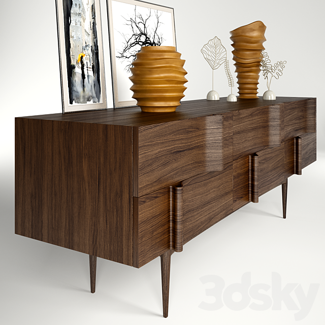 “Ondas” sideboard + decoration 3DSMax File - thumbnail 2