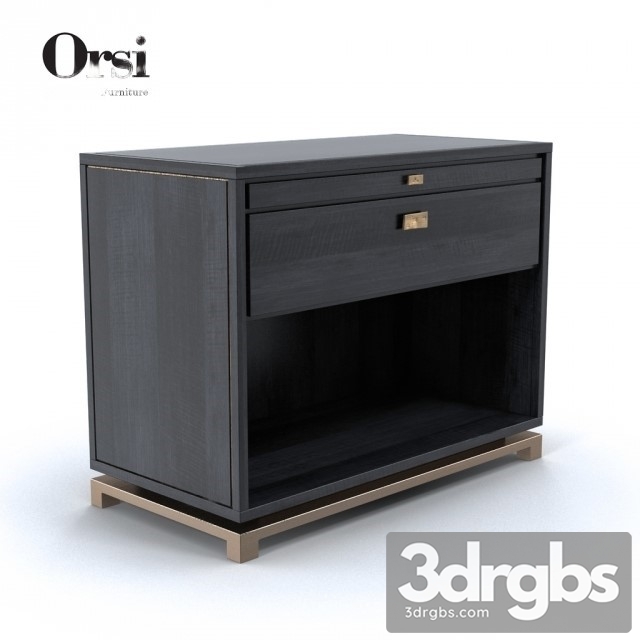 Orsi Bronze Bedside Table XI 3dsmax Download - thumbnail 1