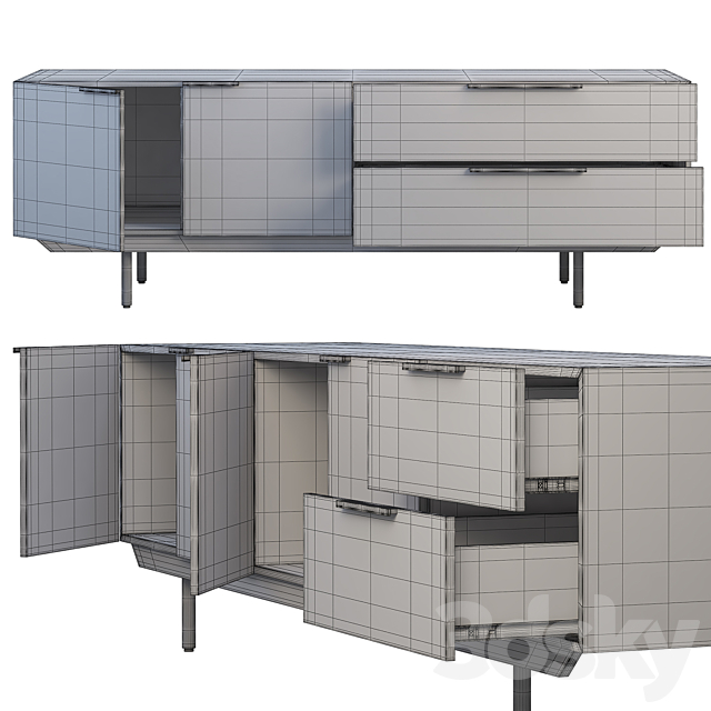 Pastoe Frame Style Sideboard (2 options) 3DSMax File - thumbnail 3